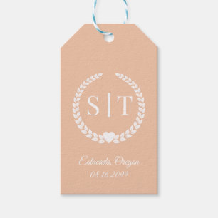 Minimale Elegant Typografy Monogram Initials Geschenkanhänger