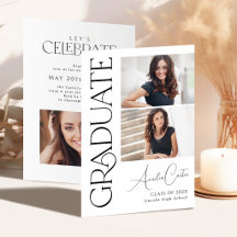 Minimale elegante Anmut 3 Foto-Abschlussfeier