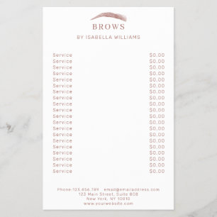 Minimale elegante Augenbrauen Flyer