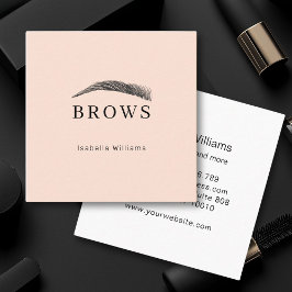 Minimale elegante Augenbrauenkarte Quadratische Visitenkarte