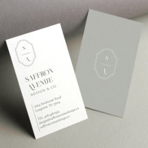 Minimale Elegante Custom Monogram Wappen Moss Gray