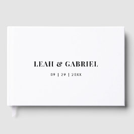 Minimale elegante Hochzeit für Paare Gästebuch