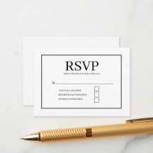Minimale elegante Hochzeits-RSVP-Karte