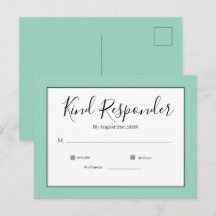 Minimale elegante Hochzeits-RSVP-Postkarte