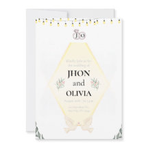 Minimale elegante Hochzeitseinladung | Einfach mod