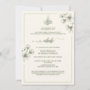 Minimale elegante Hochzeitseinladung Sanftes Elf Einladung