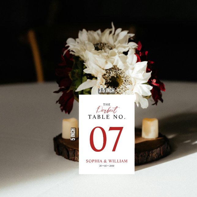 Minimale elegante Hochzeitstisch-Nummer Tischnummer (Von Creator hochgeladen)