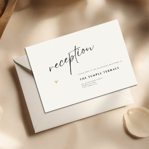 Minimale elegante Kalligrafie-Typo-Hochzeit Begleitkarte