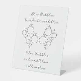 Minimale elegante luftige Bubble-Abschiedstafel Sockelschild