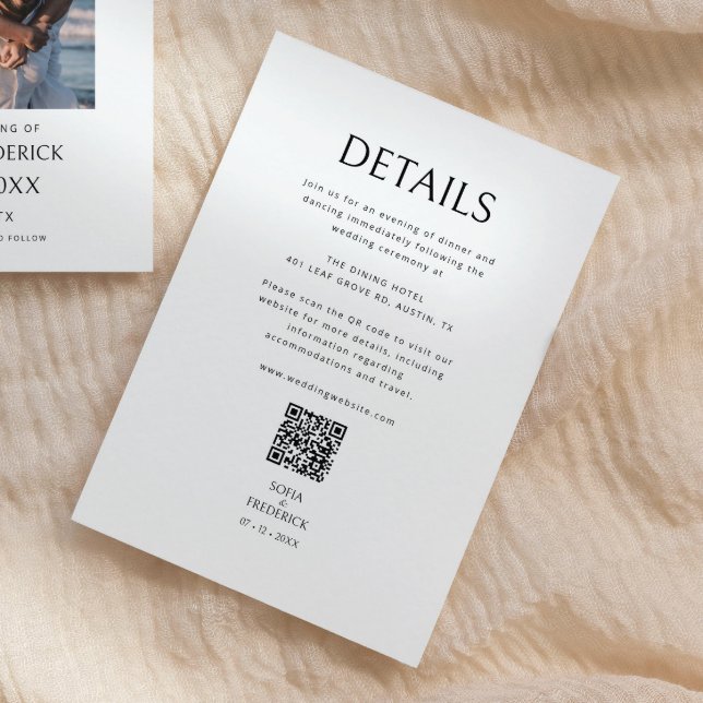 Minimale Elegante moderne QR-Code-Umschließungskar Begleitkarte (Von Creator hochgeladen)