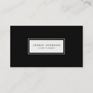 Minimale elegante moderne schwarze Visitenkarte