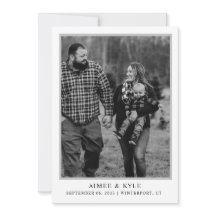 Minimale elegante Save-The-Date-Einladung