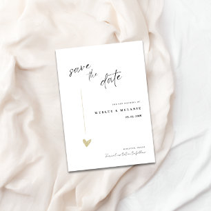 Minimale elegante Save-the-Date-Hochzeitseinladung Einladung