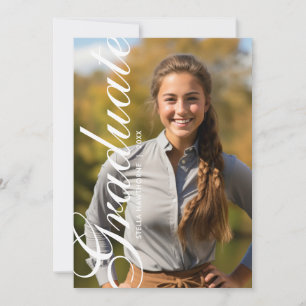 Minimale elegante Schriftfoto-Abschlussfeier Ankündigung