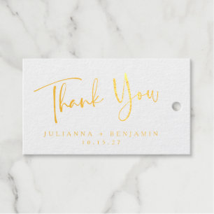 Minimale elegante schwarze Schrift Hochzeit indivi Geschenkanhänger