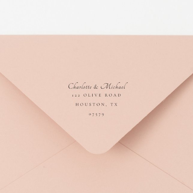 Minimale Elegante Script Moderne Rücksendeadresse Permastempel (Von Creator hochgeladen)