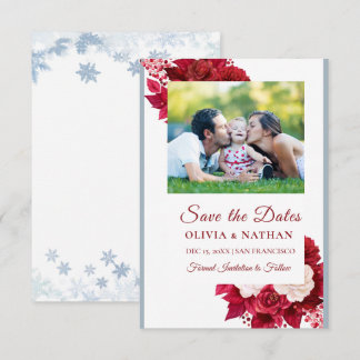 Minimale elegante Text- und Fotogestaltung / Hochz Save The Date