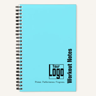 Minimale elektrische blaue schwarze Logodevise Tra Notizbuch