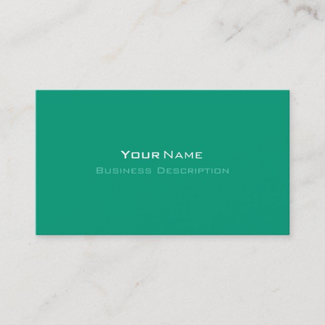 Minimale Emerald Green Business Card Visitenkarte (Vorderseite)