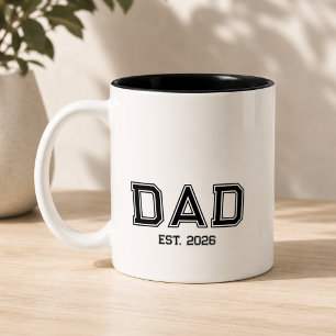 Minimale Etablierte-Vater-Jahr-Neuer-Vater-Geschen Zweifarbige Tasse