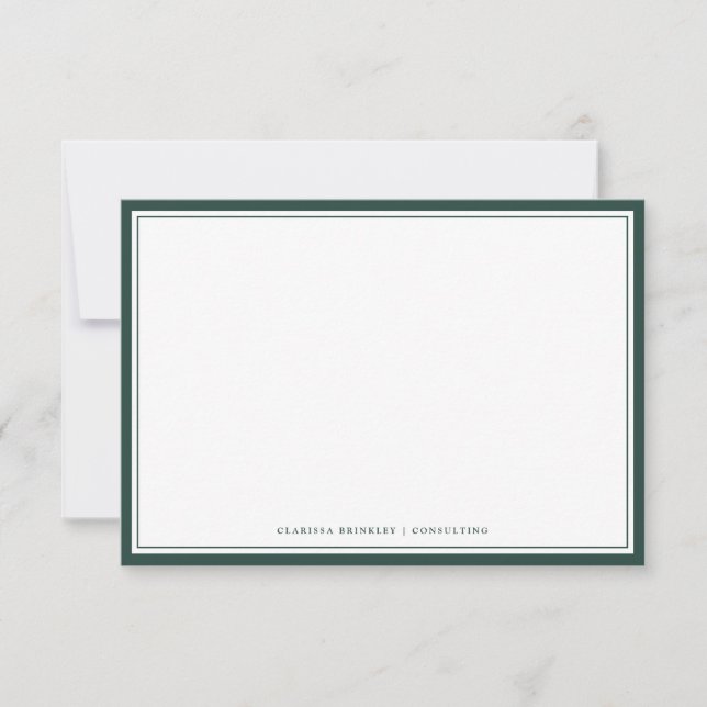 Minimale Evergreen-Flachbildschirm Mitteilungskarte (Vorderseite)