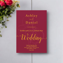 Minimale Extravagante Hochzeit von Burgundy und Go