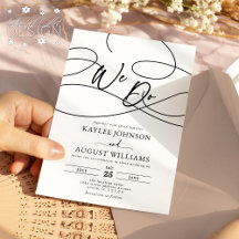 Minimale Extravagante Script "We Do" Kalligraphie 