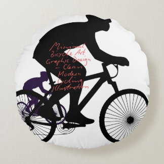 Minimale Fahrrad-Kunst – Rundes Kissen