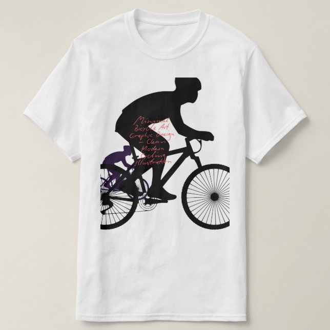 Minimale Fahrrad-Kunst –  T-Shirt (Design vorne)