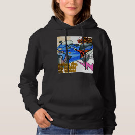 Minimale Fahrradgrafik – Moderne Motorradgrafik Hoodie
