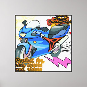 Minimale Fahrradgrafik – Motorrad  Leinwanddruck