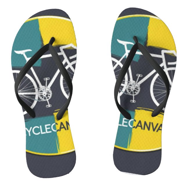 Minimale Fahrradillustration –  Flip Flops (Fußbett)