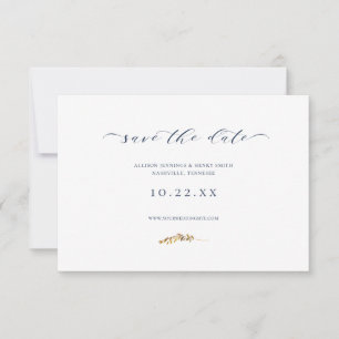 Minimale Fall Wasserfarbenleaf Save the Date Karte