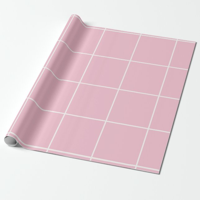 Minimale Farb-Gitter-Prüfstruktur Geschenkpapier (Ungerollt)