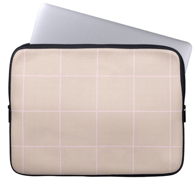 Minimale Farb-Gitter-Prüfstruktur Laptopschutzhülle (Vorderseite)