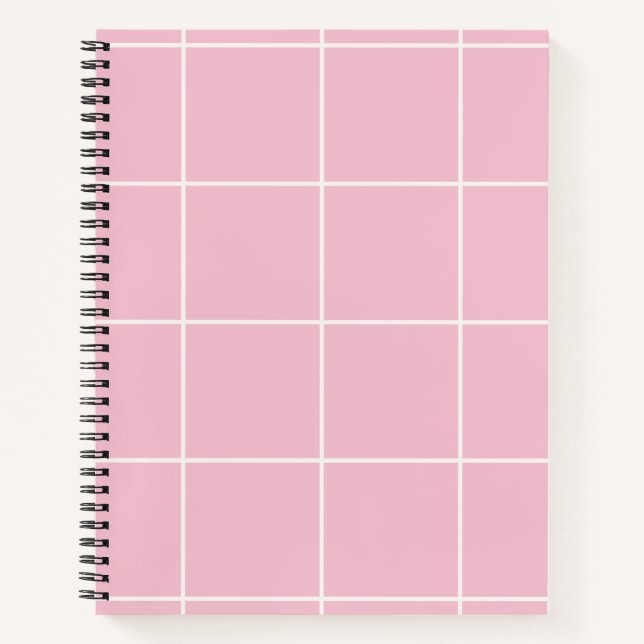 Minimale Farb-Gitter-Prüfstruktur Notizbuch (Vorderseite)