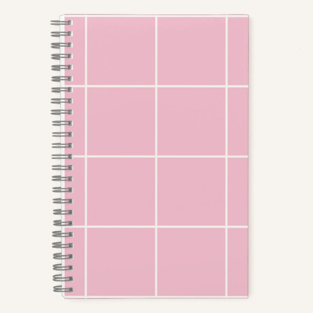 Minimale Farb-Gitter-Prüfstruktur Notizbuch (Vorderseite)