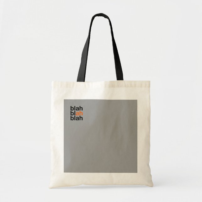 Minimale Farbbblock-Tasche – Blah Blah Blah Tragetasche (Vorne)