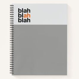 Minimale Farbblock-Notizbuch – Blah Blah Blah Notizbuch