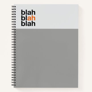 Minimale Farbblock-Notizbuch – Blah Blah Blah Notizbuch