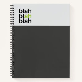 Minimale Farbblock-Notizbuch – Blah Blah Blah Notizbuch