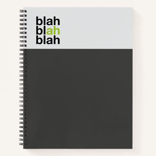 Minimale Farbblock-Notizbuch – Blah Blah Blah Notizbuch (Vorderseite)