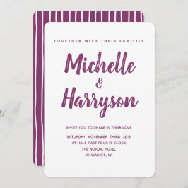 Minimale Farbe | LILA | Einladung zur Hochzeit