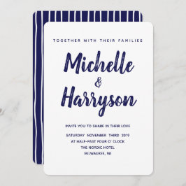 Minimale Farbe | Navy Blue | Einladung zur Hochzei