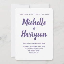 Minimale Farbe | Ultra Violet | Einladung zur Hoch