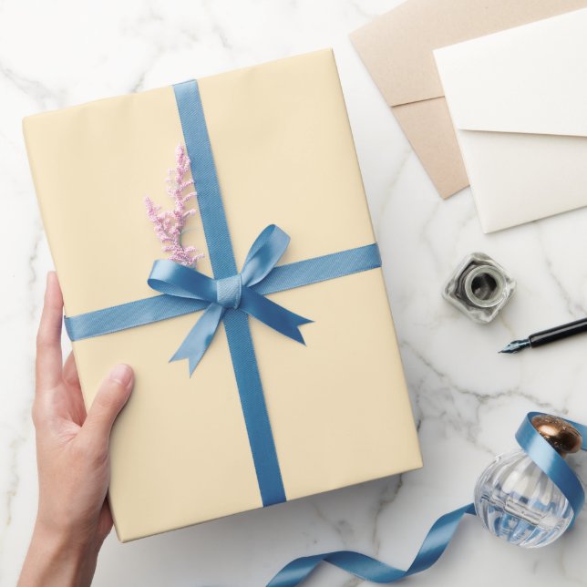 Minimale feste Gelb #FFECC2 Geschenkpapier (Schenken)