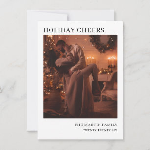 Minimale Festtagsgrüße Urlaubsfoto-Grußkarte Feiertagskarte