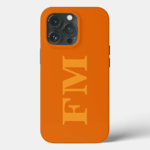 Minimale fette orange-gelbe Monogramm-Initialen iPhone 13 Pro Hülle