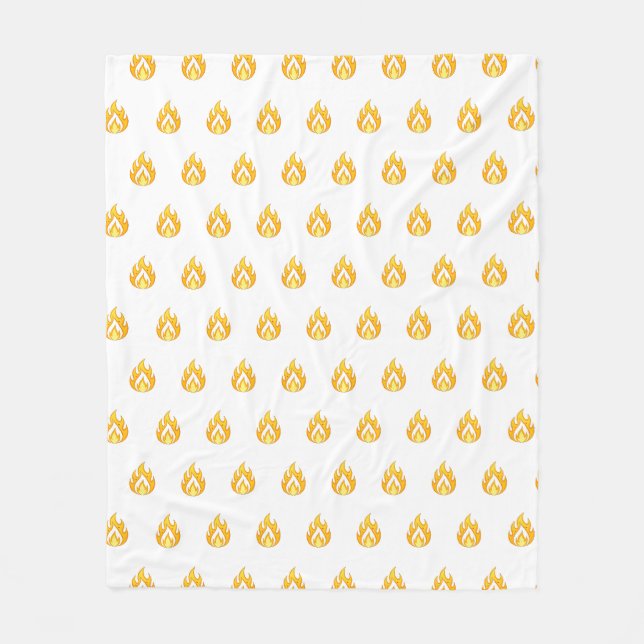 Minimale Feuerflammen-Symbol-Hot-Lit-Ästhetik-Graf Fleecedecke (Vorderseite)