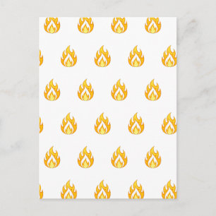 Minimale Feuerflammen-Symbol-Hot-Lit-Ästhetik-Graf Postkarte
